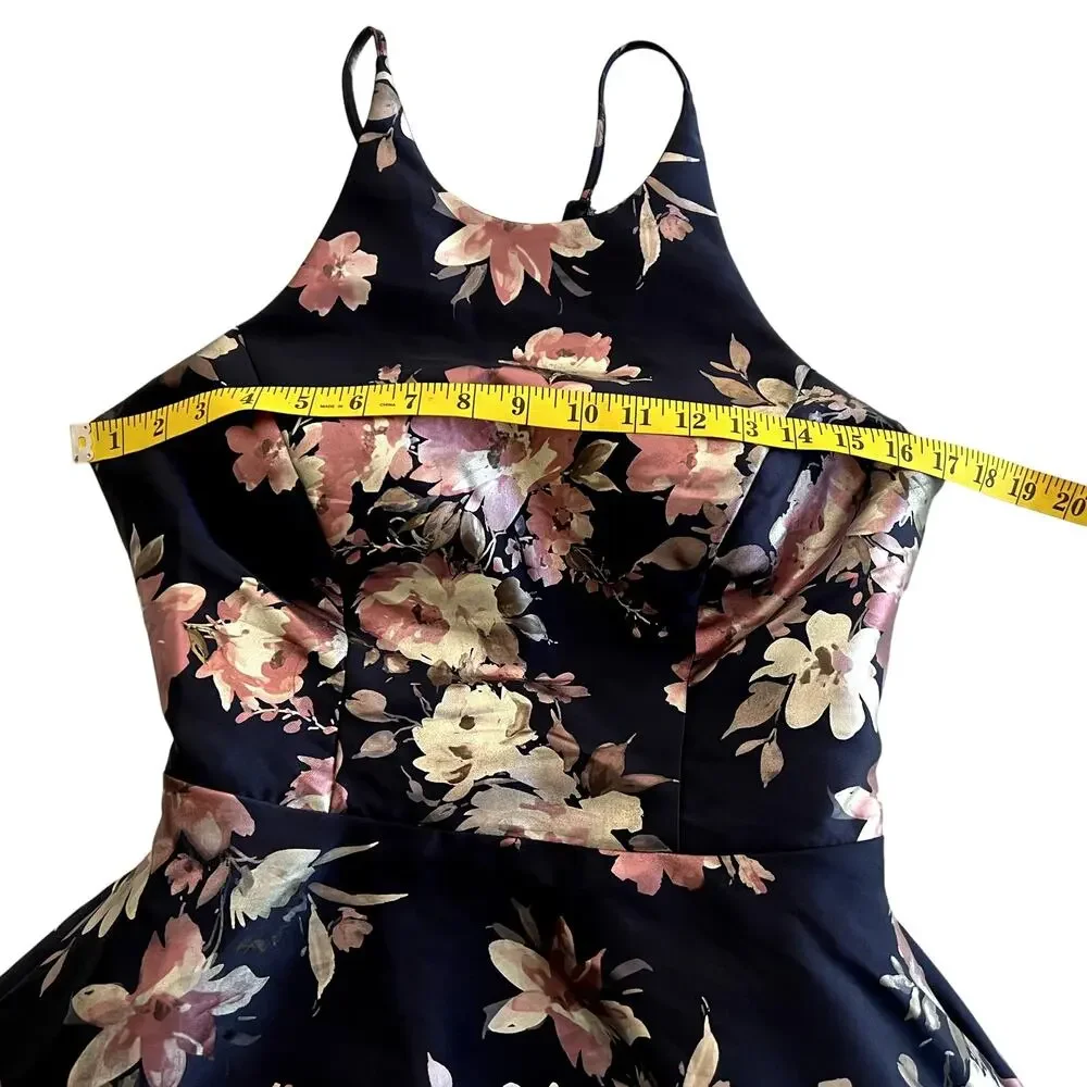 B. Smart Mini Dress Women 9 Multicolor Floral Fit & Flare Coquette Party Fun